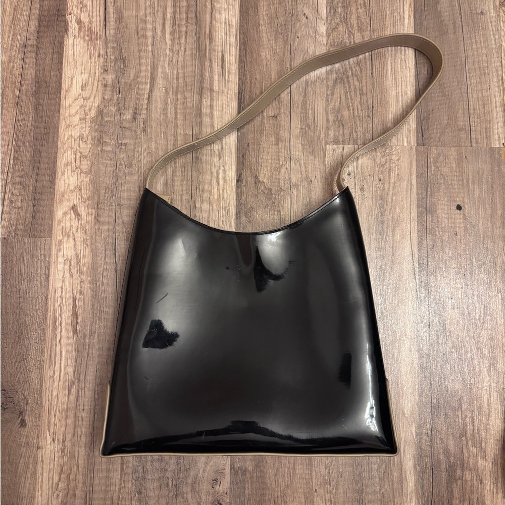 Chenson black and brown leather shoulder bag